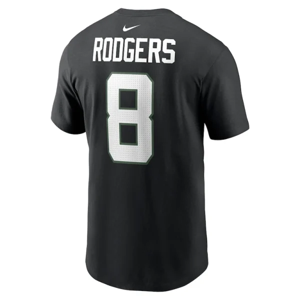 Aaron rodgers new york jets nike player name number t shirt Black L