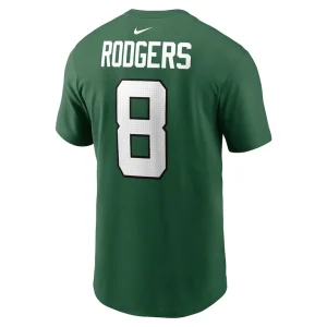 Aaron rodgers new york jets nike player name number t shirt Green L