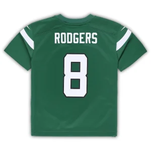 Aaron rodgers new york jets nike toddler game jersey Gotham green 4T