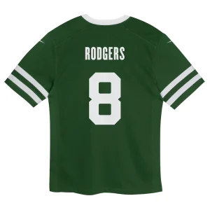 Aaron rodgers new york jets nike toddler game jersey Legacy green 4T
