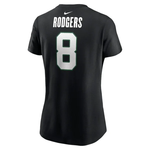 Aaron rodgers new york jets nike womens name number t shirt Black L