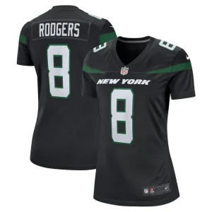 Aaron rodgers new york jets nike womens player jersey Black