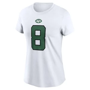 Aaron rodgers new york jets nike womens player name number t shirt White M