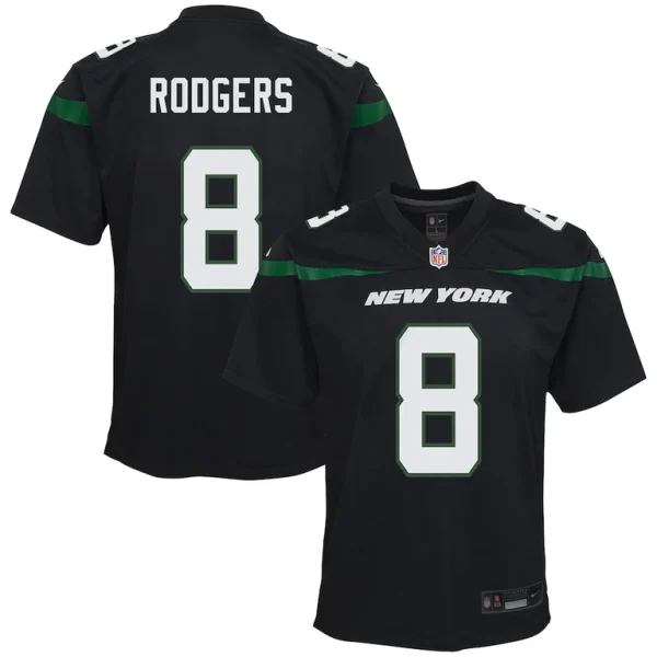 Aaron rodgers new york jets nike youth game jersey Black