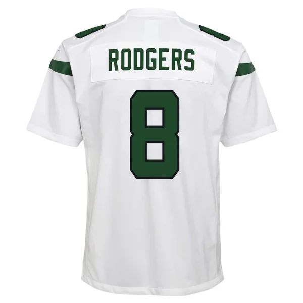 Aaron rodgers new york jets nike youth game jersey White Yth L