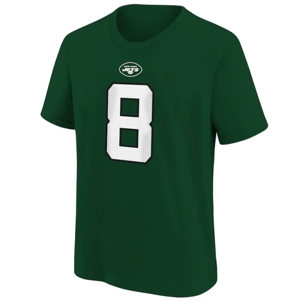 Aaron rodgers new york jets nike youth player name number t shirt Green 56