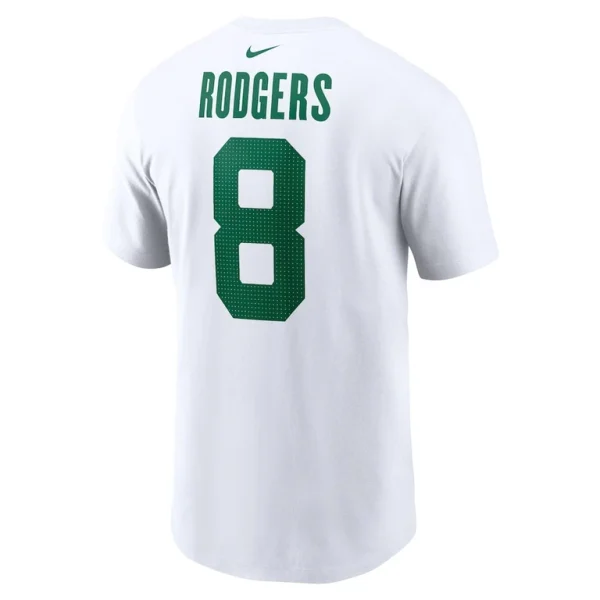 Aaron rodgers new york jets nike youth player name number t shirt White Yth L