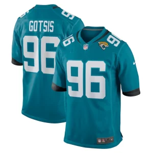 Adam gotsis jacksonville jaguars nike game jersey Teal