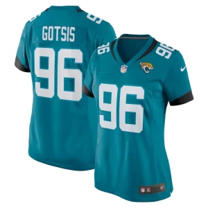 Adam gotsis jacksonville jaguars nike womens game jersey Teal
