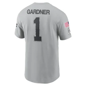 Ahmad sauce gardner new york jets nike 2024 salute to service name number t shirt Gray L