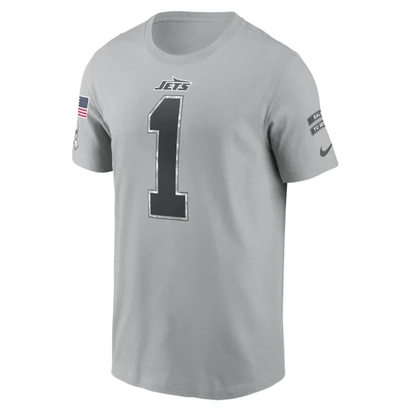 Ahmad sauce gardner new york jets nike 2024 salute to service name number t shirt Gray M