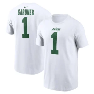Ahmad sauce gardner new york jets nike legacy player name number t shirt White