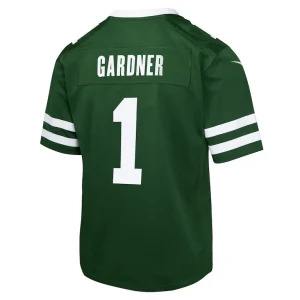 Ahmad sauce gardner new york jets nike youth game jersey Legacy green Yth L