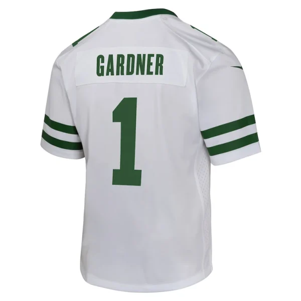 Ahmad sauce gardner new york jets nike youth game jersey Legacy white Yth L