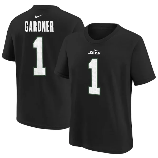Ahmad sauce gardner new york jets nike youth player name number t shirt Black
