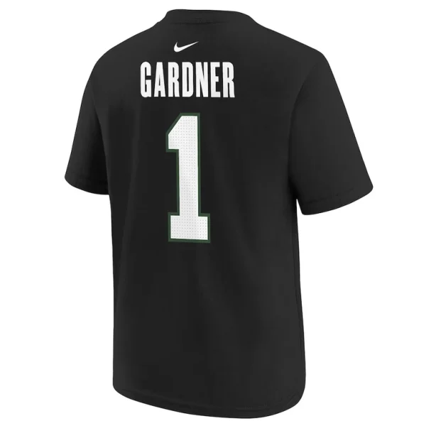 Ahmad sauce gardner new york jets nike youth player name number t shirt Black Yth L