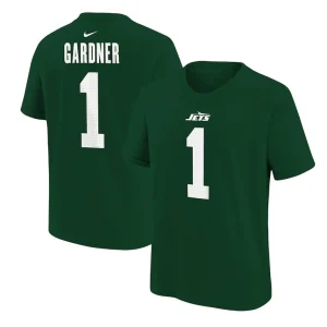 Ahmad sauce gardner new york jets nike youth player name number t shirt Green