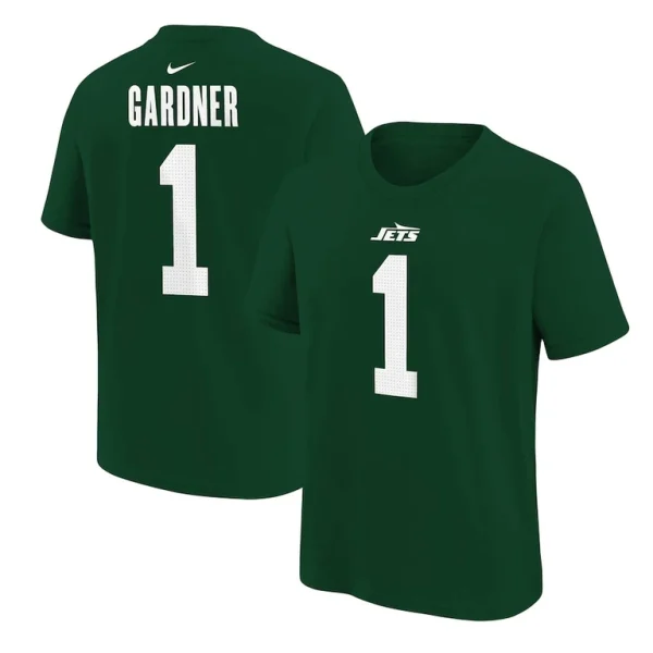 Ahmad sauce gardner new york jets nike youth player name number t shirt Green