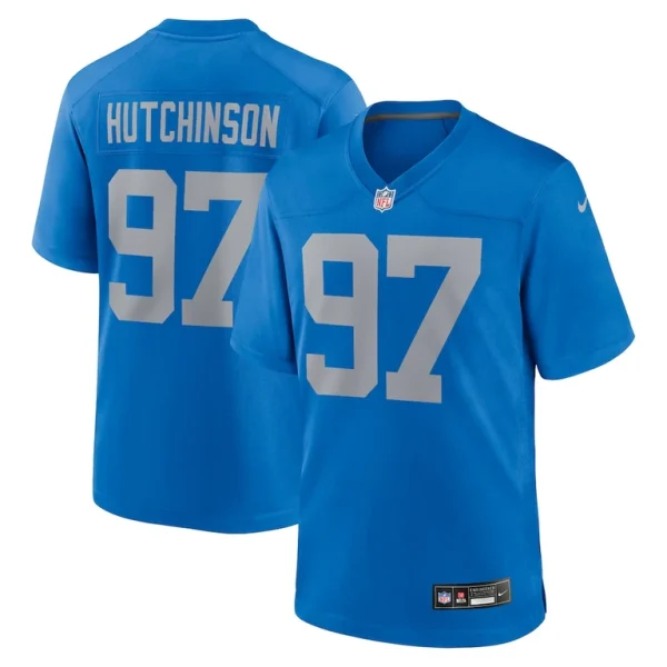 Aidan hutchinson detroit lions nike alternate game jersey Blue
