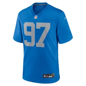 Aidan hutchinson detroit lions nike alternate game jersey Blue M