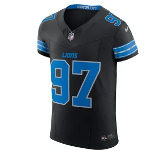 Aidan hutchinson detroit lions nike alternate vapor f.u.s.e. elite jersey Black 44