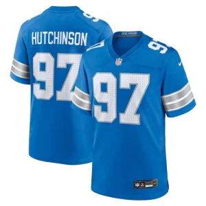 Aidan hutchinson detroit lions nike game jersey Blue
