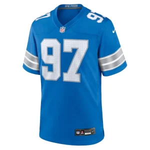 Aidan hutchinson detroit lions nike game jersey Blue M