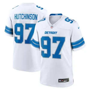 Aidan hutchinson detroit lions nike game jersey White