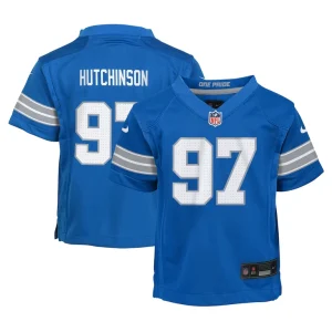 Aidan hutchinson detroit lions nike infant team player game jersey Blue
