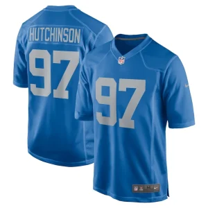 Aidan hutchinson detroit lions nike player game jersey Blue