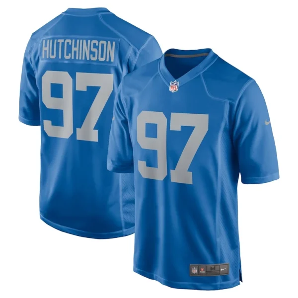Aidan hutchinson detroit lions nike player game jersey Blue