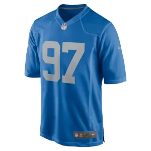 Aidan hutchinson detroit lions nike player game jersey Blue M