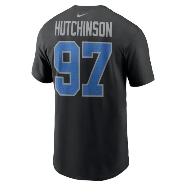 Aidan hutchinson detroit lions nike player name number t shirt Black L