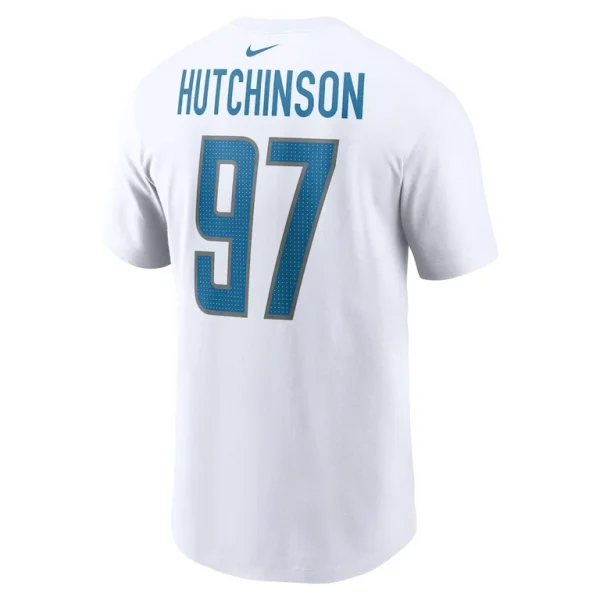 Aidan hutchinson detroit lions nike player name number t shirt White L