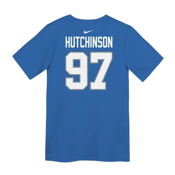 Aidan hutchinson detroit lions nike preschool player name number t shirt Blue 7