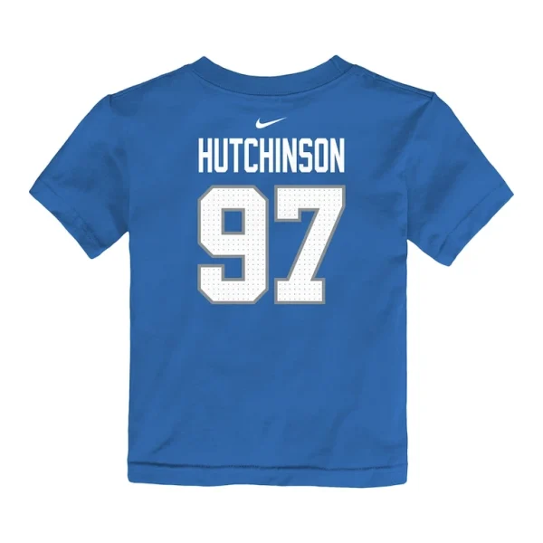 Aidan hutchinson detroit lions nike toddler player name number t shirt Blue 4T
