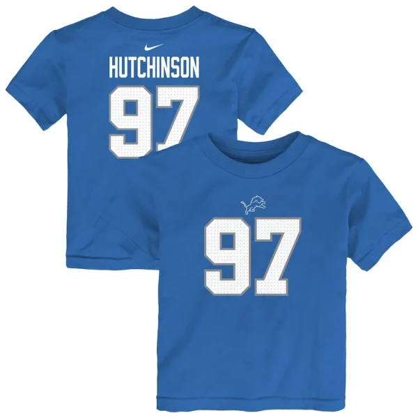 Aidan hutchinson detroit lions nike toddler player name number t shirt Blue