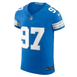 Aidan hutchinson detroit lions nike vapor f.u.s.e. elite jersey Blue 44