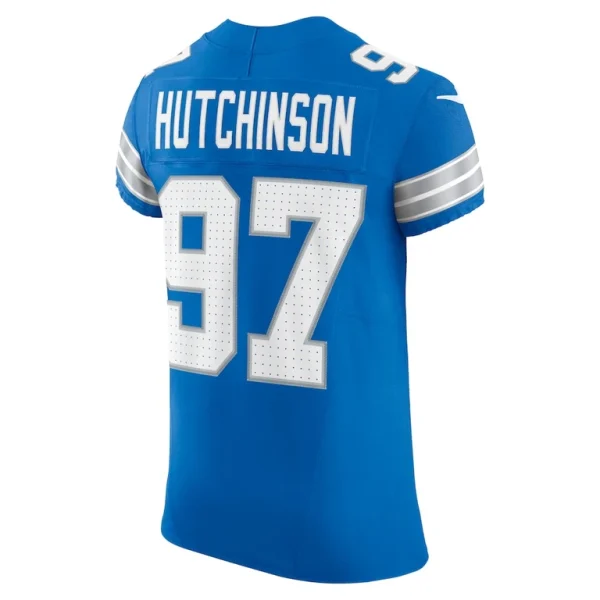 Aidan hutchinson detroit lions nike vapor f.u.s.e. elite jersey Blue 48