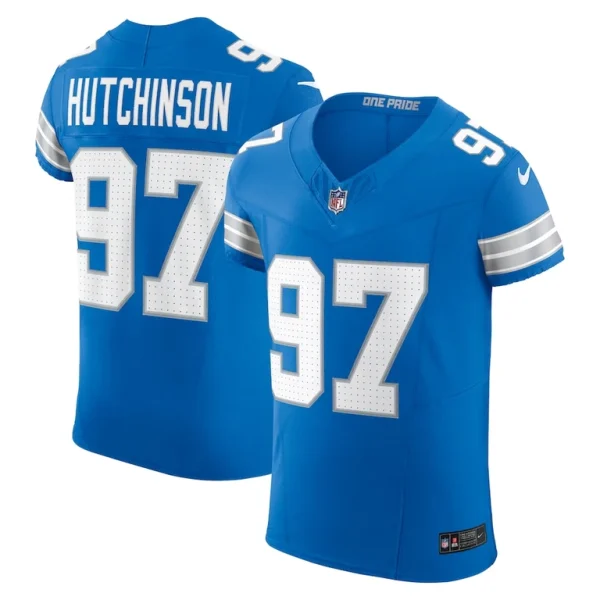 Aidan hutchinson detroit lions nike vapor f.u.s.e. elite jersey Blue