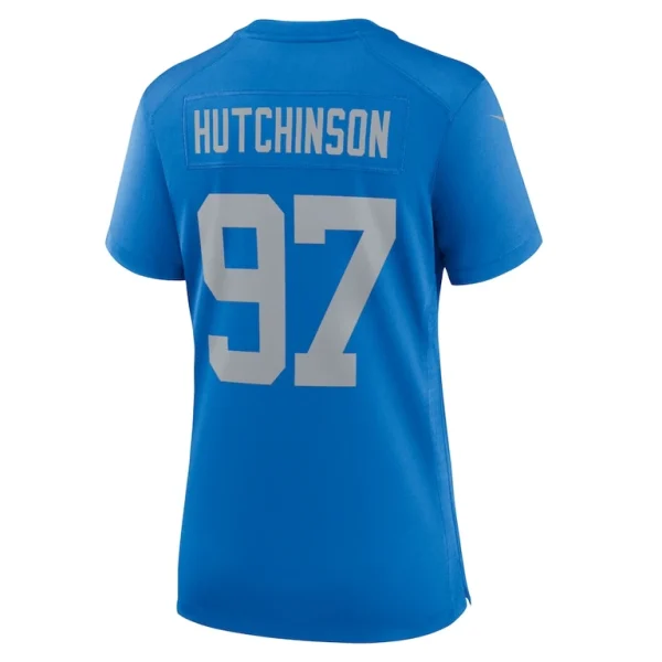 Aidan hutchinson detroit lions nike womens alternate game jersey Blue L