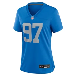 Aidan hutchinson detroit lions nike womens alternate game jersey Blue M