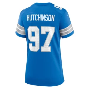 Aidan hutchinson detroit lions nike womens game jersey Blue L