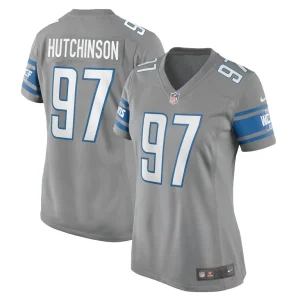Aidan hutchinson detroit lions nike womens game jersey Silver