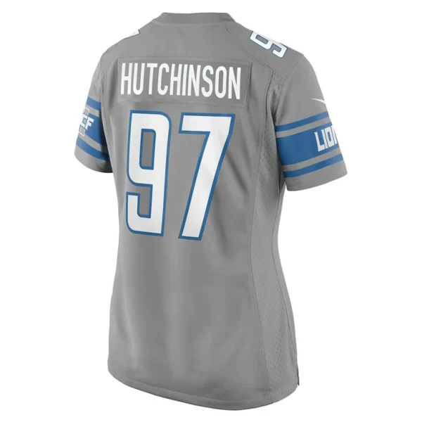 Aidan hutchinson detroit lions nike womens game jersey Silver L