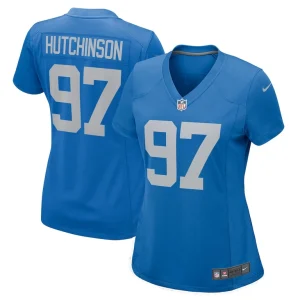 Aidan hutchinson detroit lions nike womens player jersey Blue