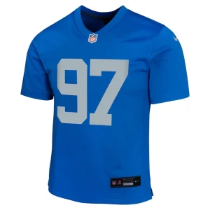 Aidan hutchinson detroit lions nike youth alternate game jersey Blue Yth M
