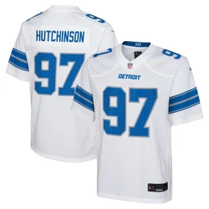 Aidan hutchinson detroit lions nike youth player game jersey White