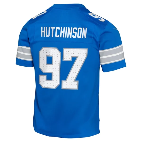 Aidan hutchinson detroit lions nike youth team player game jersey Blue Yth L