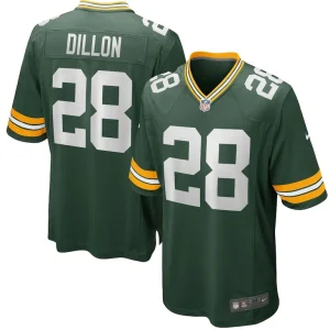 Aj dillon green bay packers nike team game jersey Green